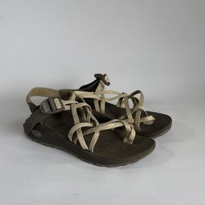 Chaco Women's Strappy Sandals in Beige and Brown